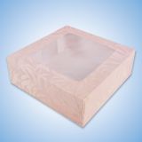 Картонени кутии за сладкиши с прозорец и печат, 22/22/8 cm 0